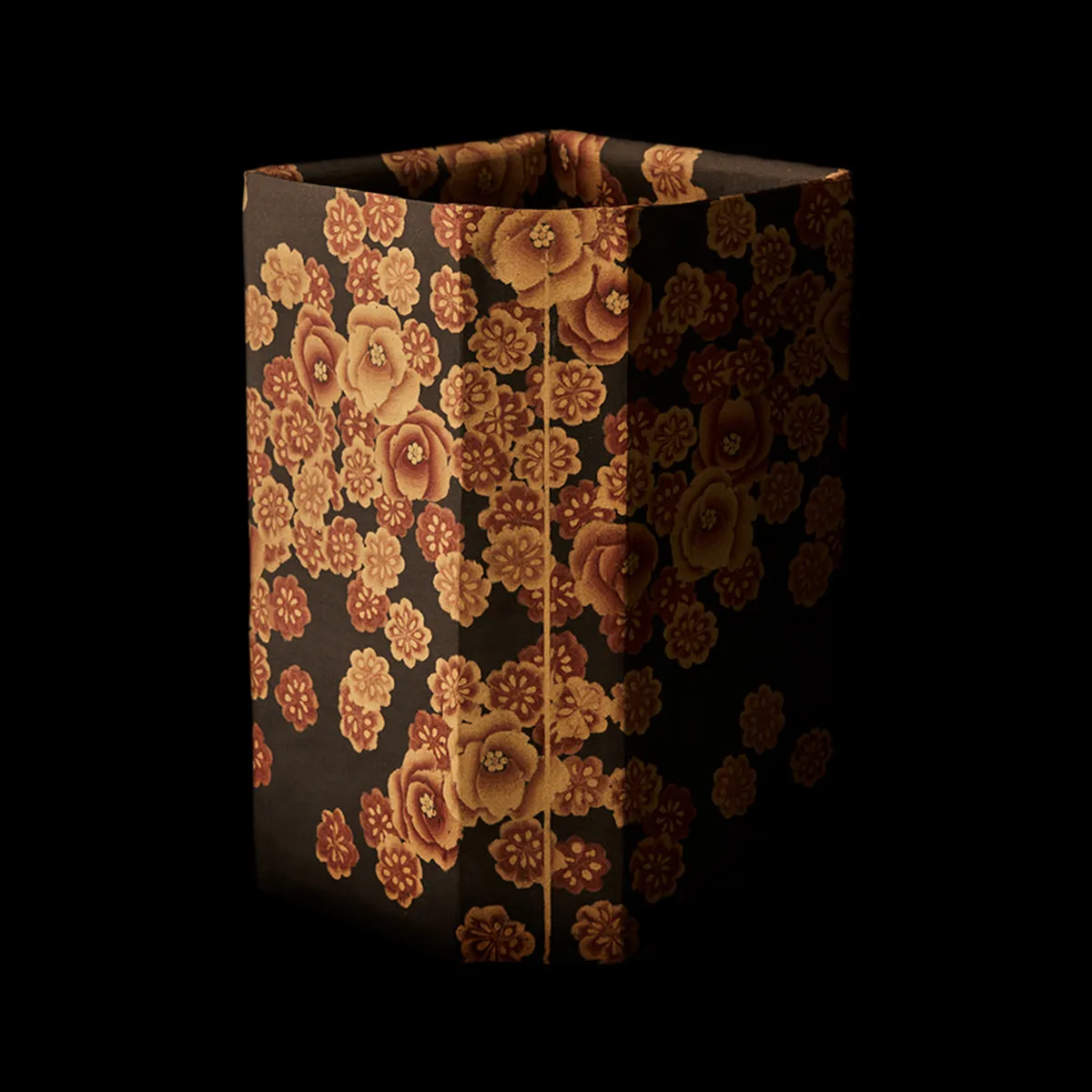 Mumyōi Square Jar with Marbled Flower Design / Ito Sekijin（Ito Sekisui V)
