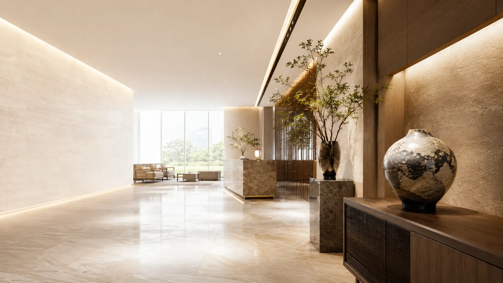 Japanese craft artwork rental and spatial curation for corporate spaces